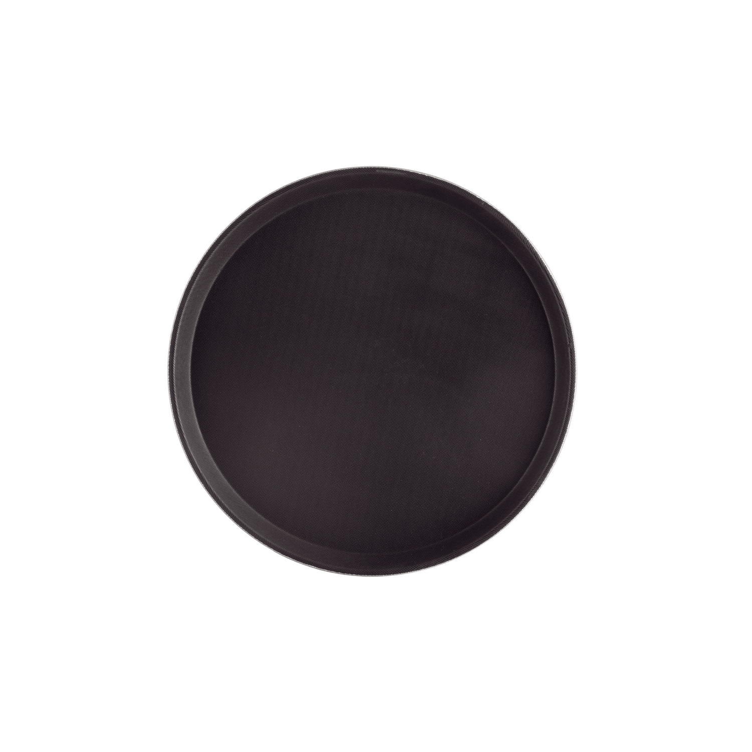 CAC China FGTR-14BK Black Round Fiberglass Tray 14"Dia