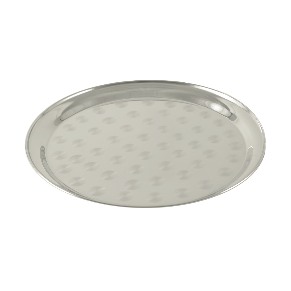 CAC China SSST-13 Stainless Steel Round Serving Tray 13 3/4"