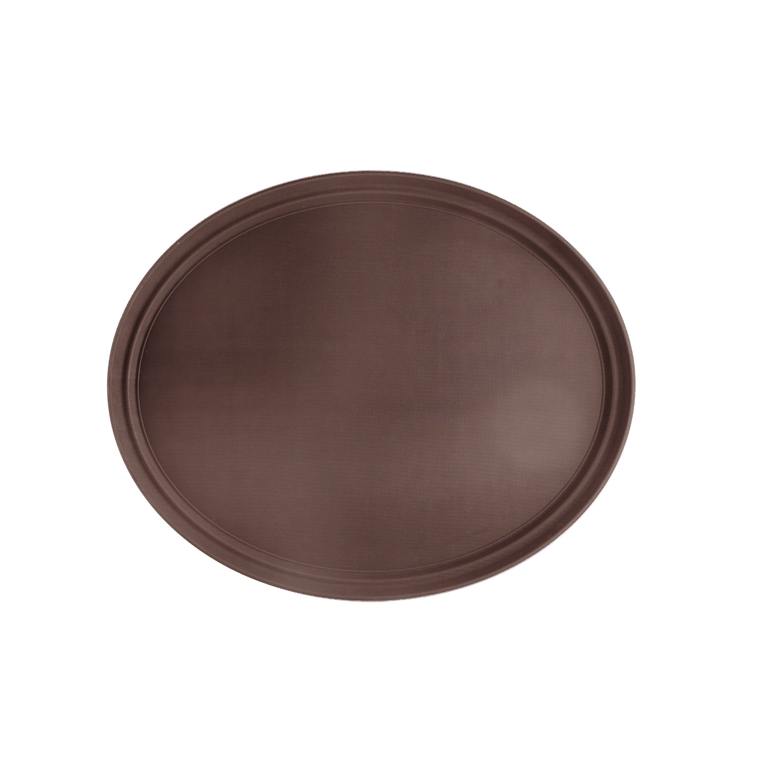 CAC China PDTO-2722BN Brown Plastic Oval Super Tray 27" x 22"