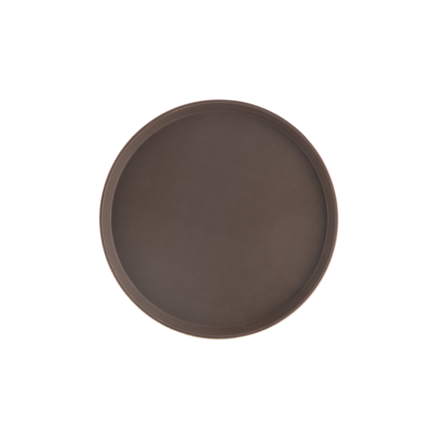 CAC China PDTR-14BN Brown Round Plastic Super Tray 14"Dia
