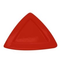 CAC China TRG-12-R Festiware Triangle Deep Plate, Red, 11 1/2&quot;