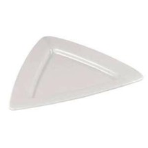 CAC China TRG-12 Festiware Triangle Deep Plate, White 11 1/2&quot;