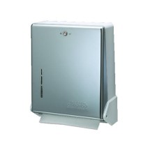 San Jamar True Fold Metal Front Cabinet Towel Dispenser, White