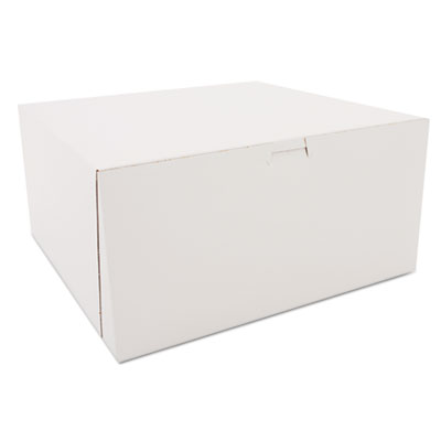 Tuck-Top Bakery Boxes, White, Paperboard, 12 x 12 x 6