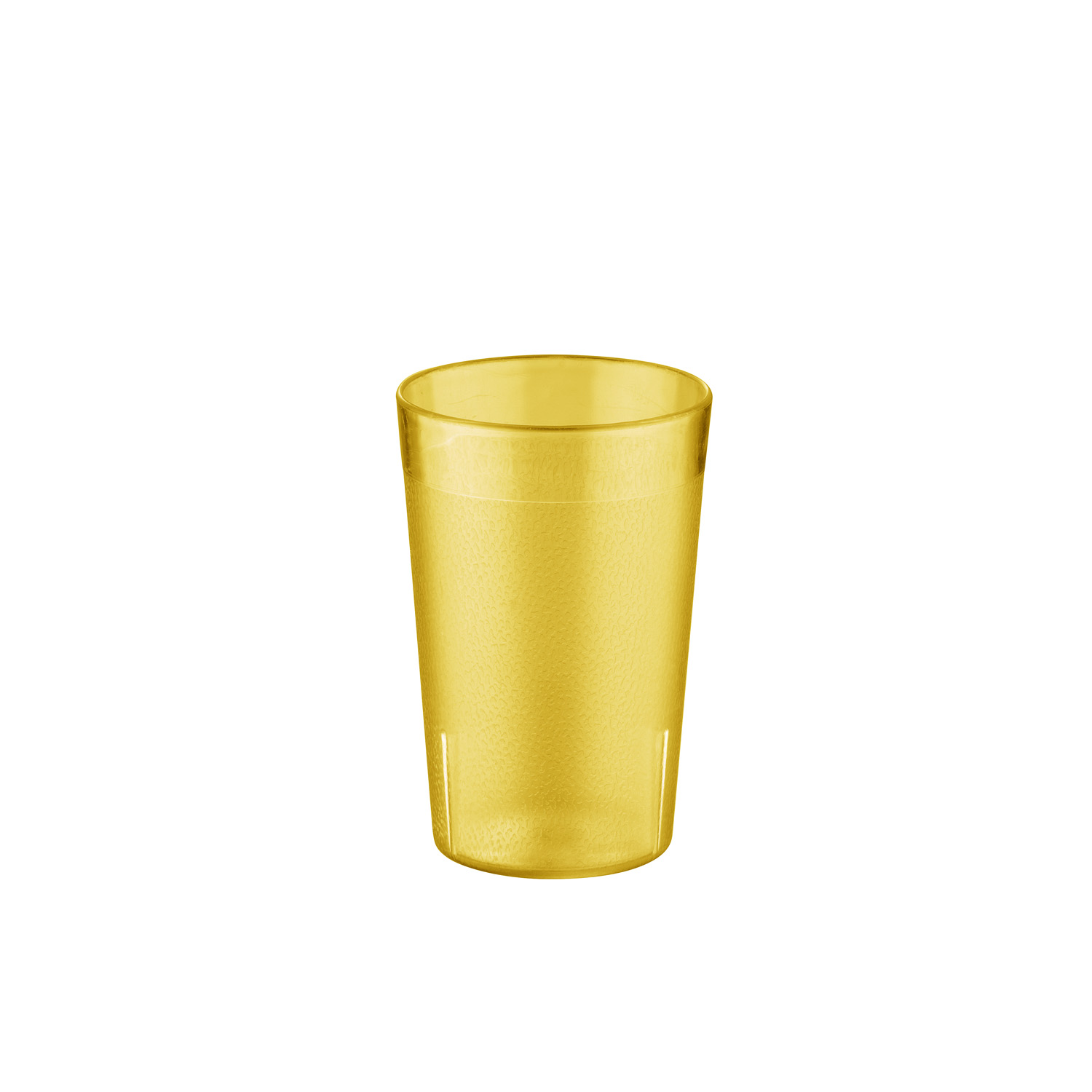 CAC China BVPT-08AM Amber Plastic Pebbled Tumbler 8 oz.