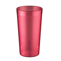 CAC China BVPT-32RD Red Plastic Pebbled Tumbler 32 oz.,12/Pack - 1 doz