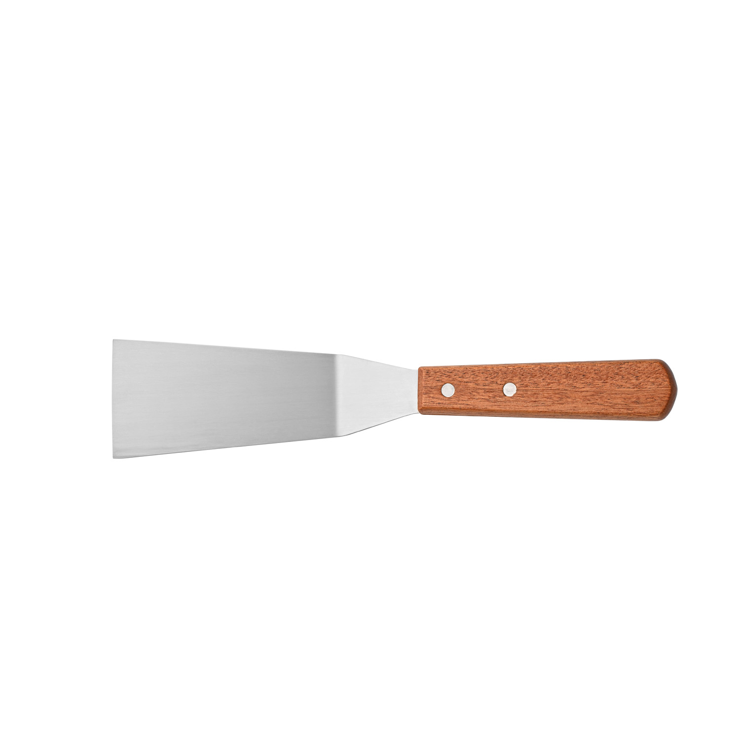 CAC China TNRW-GR42 Stainless Steel Grill Turner with Wood Handle 4-1/4"