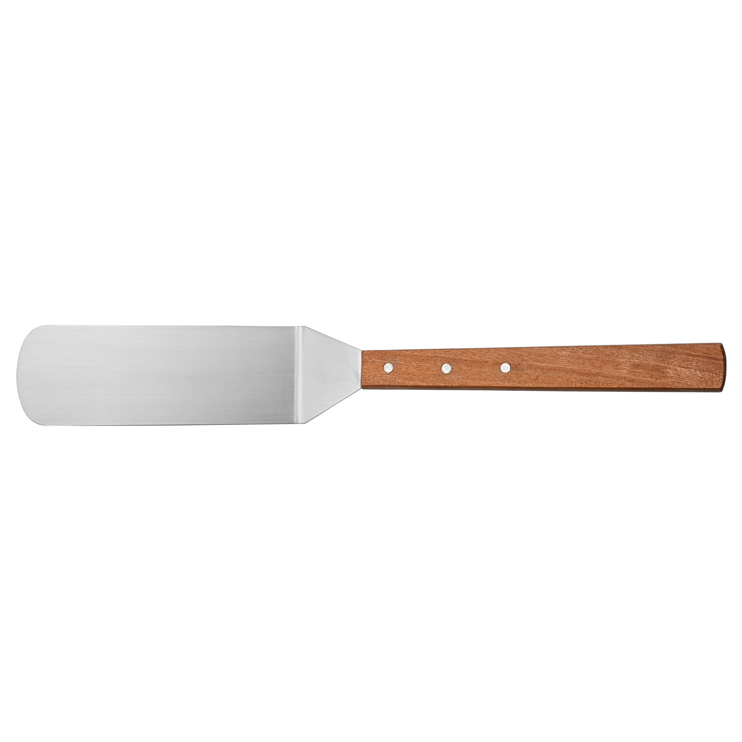 CAC China TNRW-LH93 Stainless Steel Long Turner with Wood Handle 8-1/2"