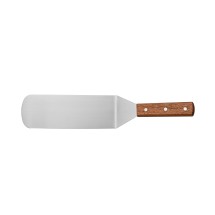 CAC China TNRW-SO83 Solid Stainless Steel Turner with Wood Handle 8-1/4&quot;