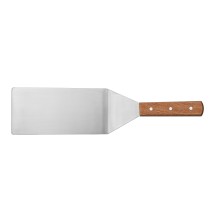 CAC China TNRW-ST84 Stainless Steel Steak Turner with Wood Handle 8&quot;