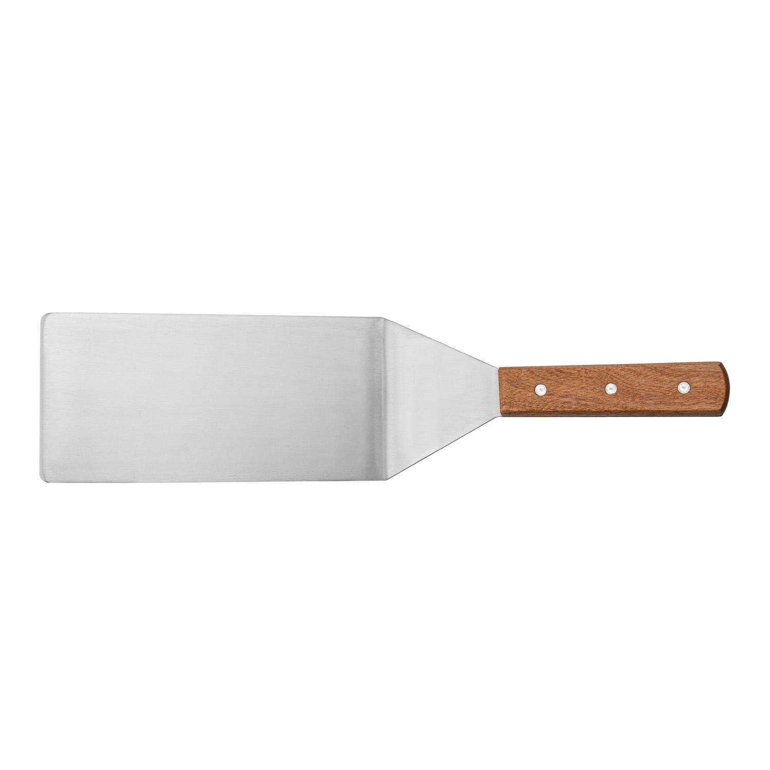 CAC China TNRW-ST84 Stainless Steel Steak Turner with Wood Handle 8"
