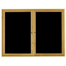 Aarco Products ODC3648 2-Door Oak Frame Enclosed Letter Board Message Center, 48&quot;W x 36&quot;H