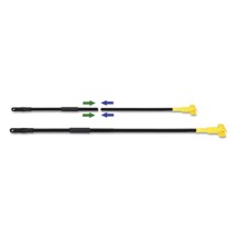 Two-Piece Metal Handle with Plastic Jaw Head, 59" Handle, Black/Yellow