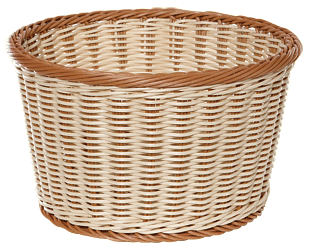 G.E.T. Enterprises WB-1521-TT Two Tone Designer Polyweave Round Basket 12"