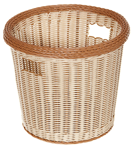 G.E.T. Enterprises WB-1522-TT Two Tone Designer Polyweave Round Basket 14"