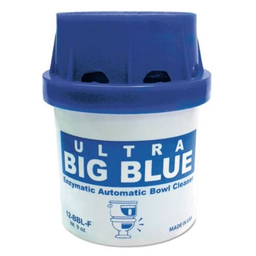 Ultra Big Blue Automatic Toilet Bowl Cleaner, Unscented, 9 oz Cartridge, 48/Carton