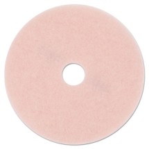 Ultra High-Speed Eraser Floor Burnishing Pad 3600, 27" Diameter, Pink, 5/Carton