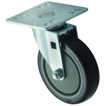 Winco CT-44 Universal Plate Caster Set 4&quot; x 4&quot; with 5&quot; Wheel