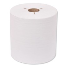 Universal Hand Towel Roll, Notched, 8" x 800 ft, White, 6 Rolls/Carton