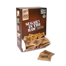 Unrefined Sugar Made From Sugar Cane, 200 Packets/Box