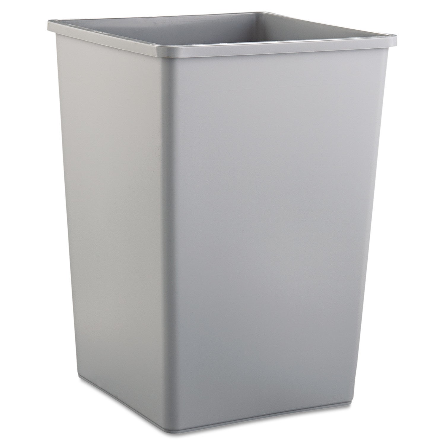 Untouchable Square Trash Can, 35 Gallon, Gray
