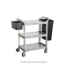 CAC China BTUC-17GY 3-Tier Gray Utility Cart 31-7/8&quot; x 17-1/8&quot; x 35-7/8&quot;H