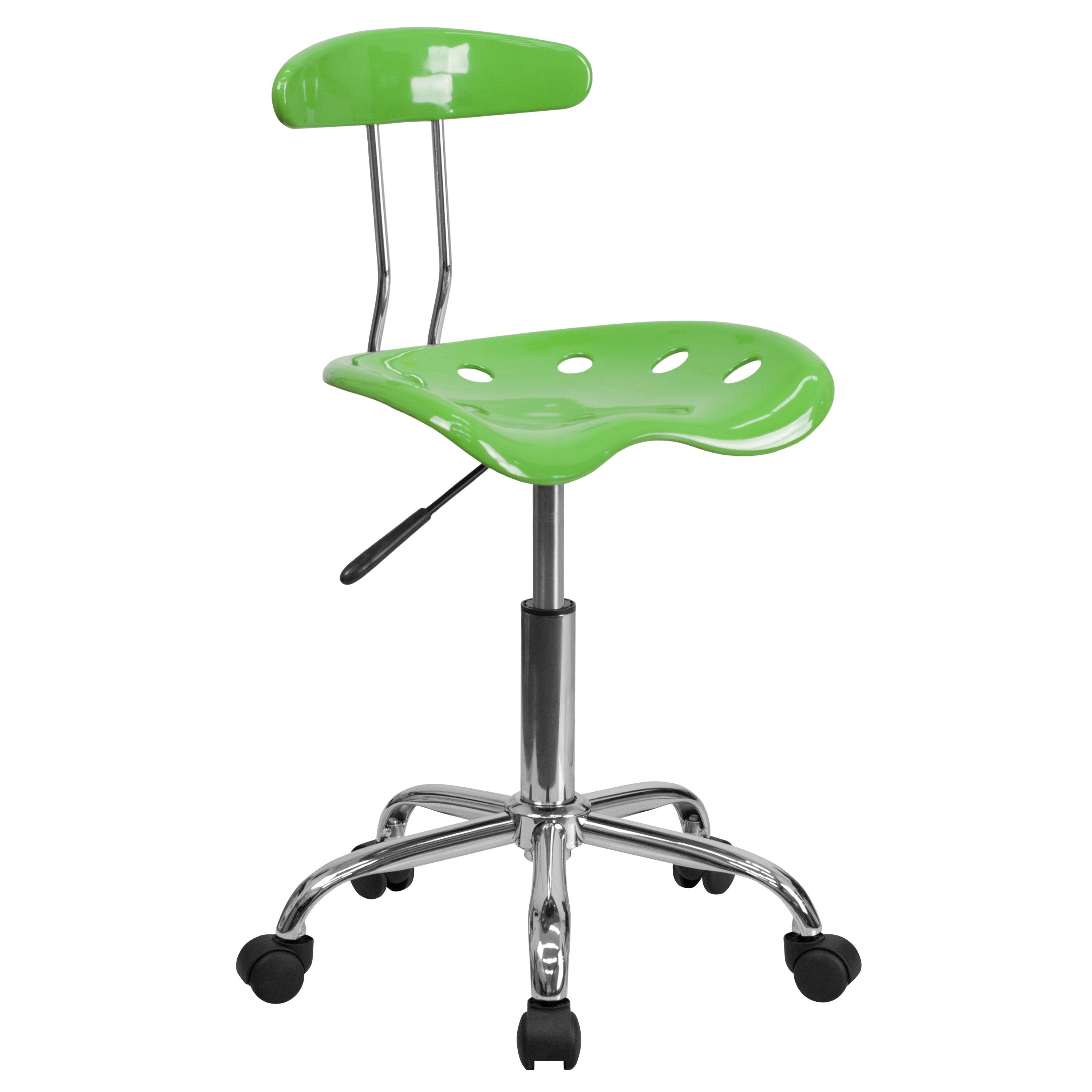 Flash Furniture LF-214-SPICYLIME-GG Vibrant Spicy Lime and Chrome Computer Task Chair with Tractor Seat
