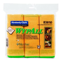 Wypall Microfiber Reusable Cloths, Yellow, 24/Carton