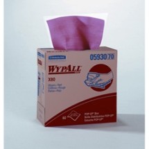 Wypall X80 Hydroknit Shop Towels, 1-Ply, Red, 400 Towels/Carton