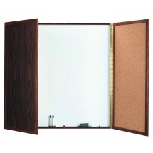 Aarco Products WP-48 Walnut Enclosed Melamine Planning Board, 48&quot;W x 48&quot;H