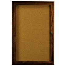 Aarco Products WBC4836R 1-Door Enclosed Bulletin Board with Walnut Finish 36&quot;W x 48&quot;H