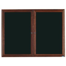 Aarco Products WDC3648 2-Door Enclosed Changeable Letter Board with Walnut Finish, 48&quot;W x 36&quot;H