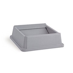 Untouchable Square Swing Top Trash Can Lid, Gray