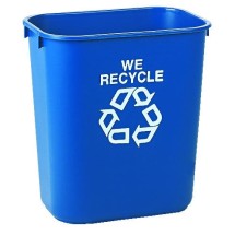 Deskside Recycling Container, 3.5 Gallon, Blue