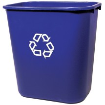 Deskside Recycling Container, 7 Gallon, Blue