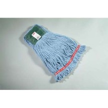Web Foot Wet Mop Heads, Shrinkless, Cotton / Synthetic, Blue, Medium  rcp a252 blu  