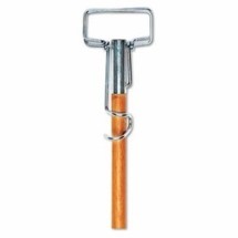 Spring Grip Metal Head Mop Handle for Most Mop Heads, 60&quot; Wood Handle