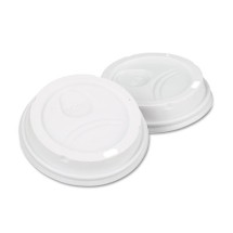 Dart White Dome Lid Fits 10-16 oz Perfectouch Hot Cups, 12-20 oz., WiseSize, 500/Carton