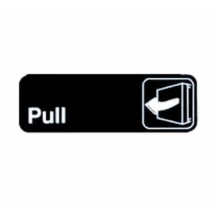 TableCraft 394503 Pull Sign, White-On-Black 3&quot; x 9&quot; 