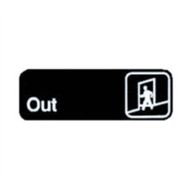 TableCraft 394510 Out Sign, White-On-Black 3&quot; x 9&quot; 