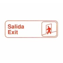 TableCraft 394590 Salida/Exit Sign, White-On-Black 3&quot; x 9&quot;