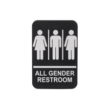 Winco SGNB-607 &quot;All Gender&quot;, Braille Information Sign, 6&quot; x 9&quot;