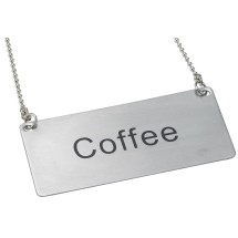 Winco SGN-203 Stainless Steel Chain Sign &quot;Coffee&quot;
