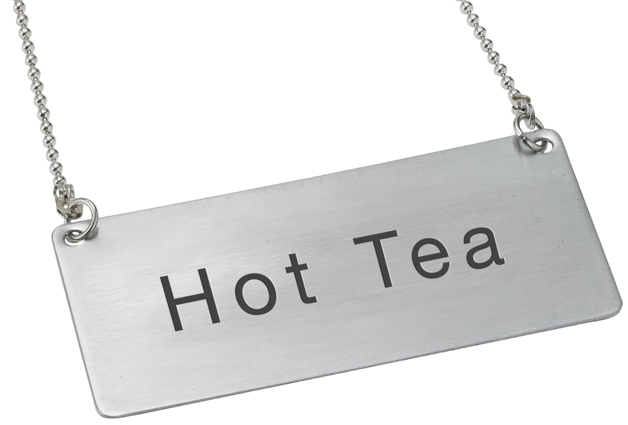 Winco SGN-201 Stainless Steel Chain Sign "Hot Tea"