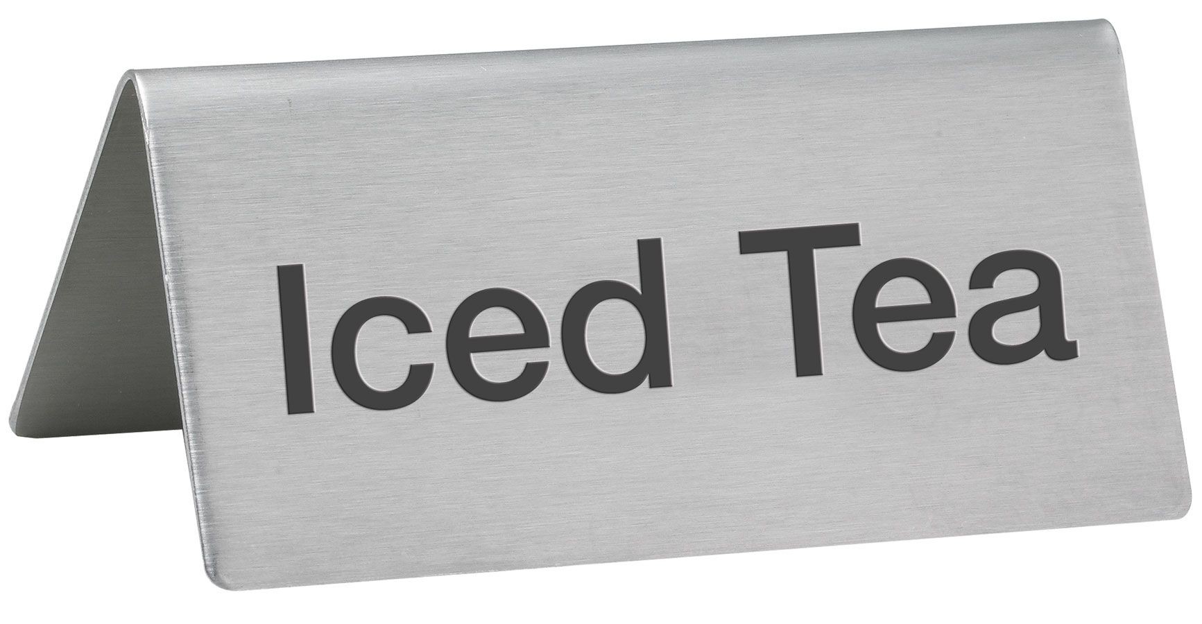Winco SGN-105 Stainless Steel Tent Sign "Iced Tea"