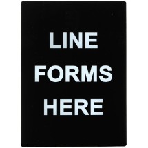 Winco SGN-803 &quot;Line Forms Here&quot; Stanchion Frame Sign