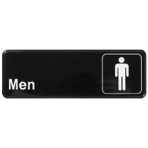 Winco SGN-311 &quot;Men's Bathroom&quot; Informational Sign, 9&quot; x 3&quot;