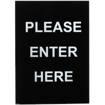 Winco SGN-801 &quot;Please Enter Here&quot; Stanchion Frame Sign