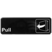 Winco SGN-302 &quot;Pull&quot; Informational Sign, 9&quot; x 3&quot;
