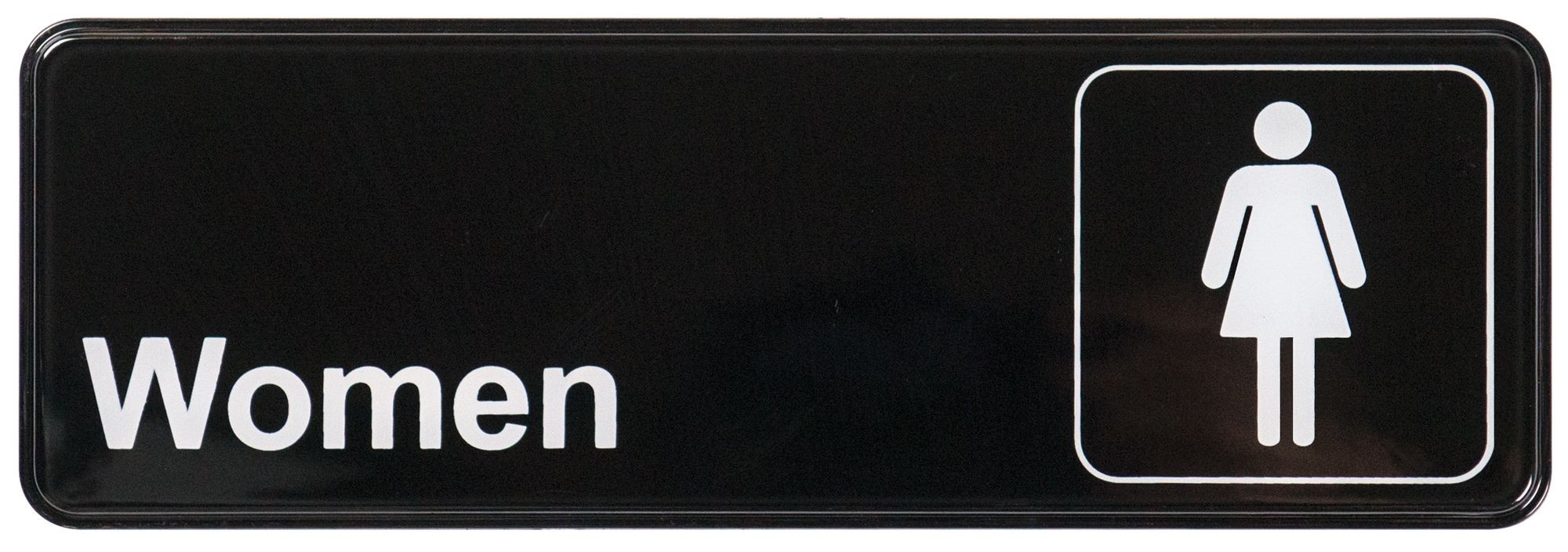 Winco SGN-312 "Women's Bathroom Informational Sign, 9" x 3"